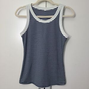 Amazon Essentials Navy and White Striped Tank Top